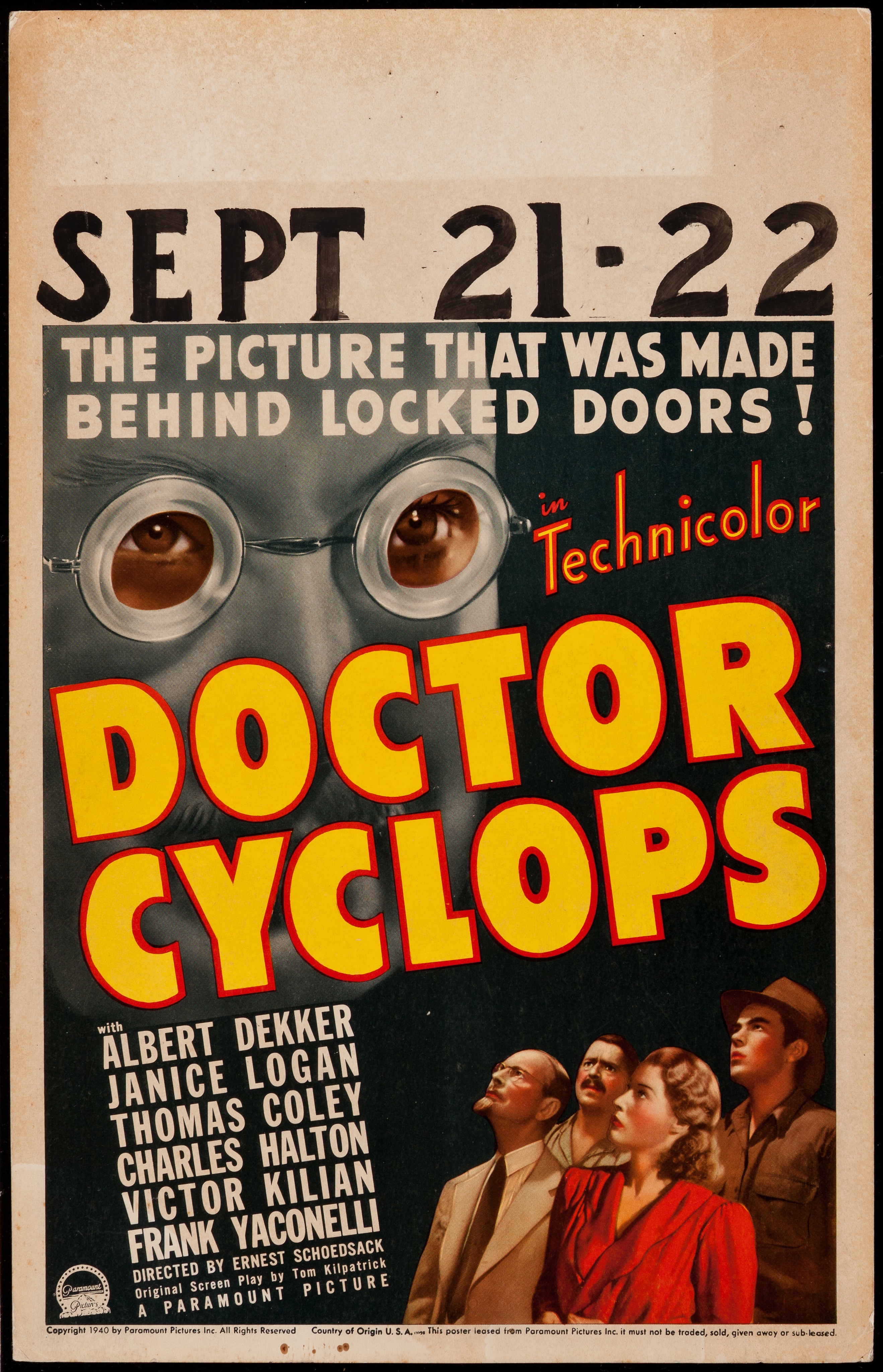 Doctor Cyclops 1940 - Primary