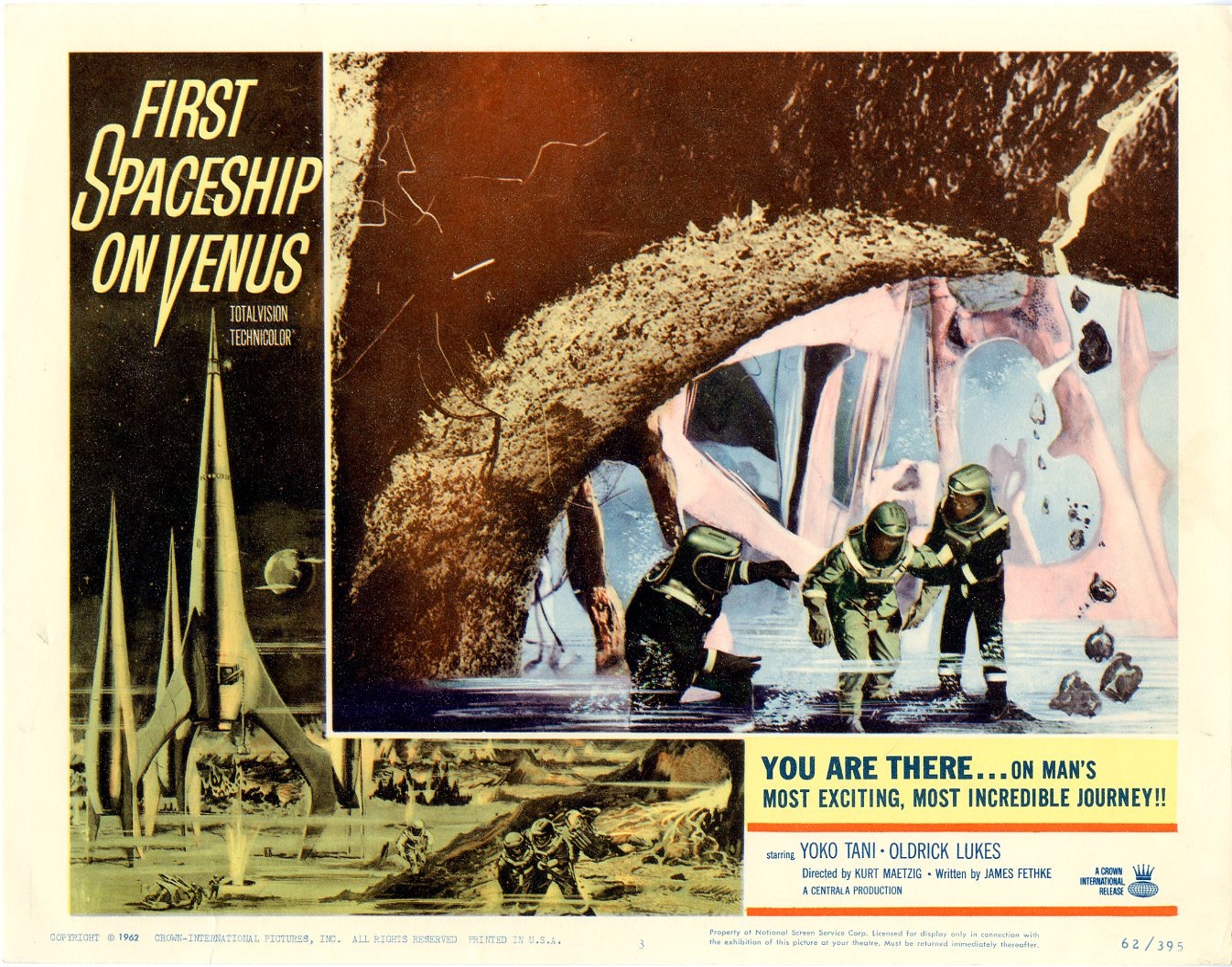 First Spaceship on Venus original lobby Card Japan 1960 Yoko Tani Oldrick Lukes