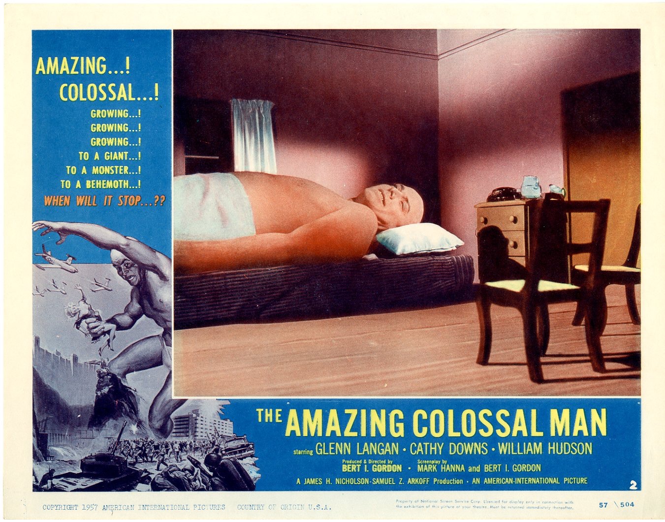 Amazing Colossal Man    8 Lobby Card Set  1957 - 443