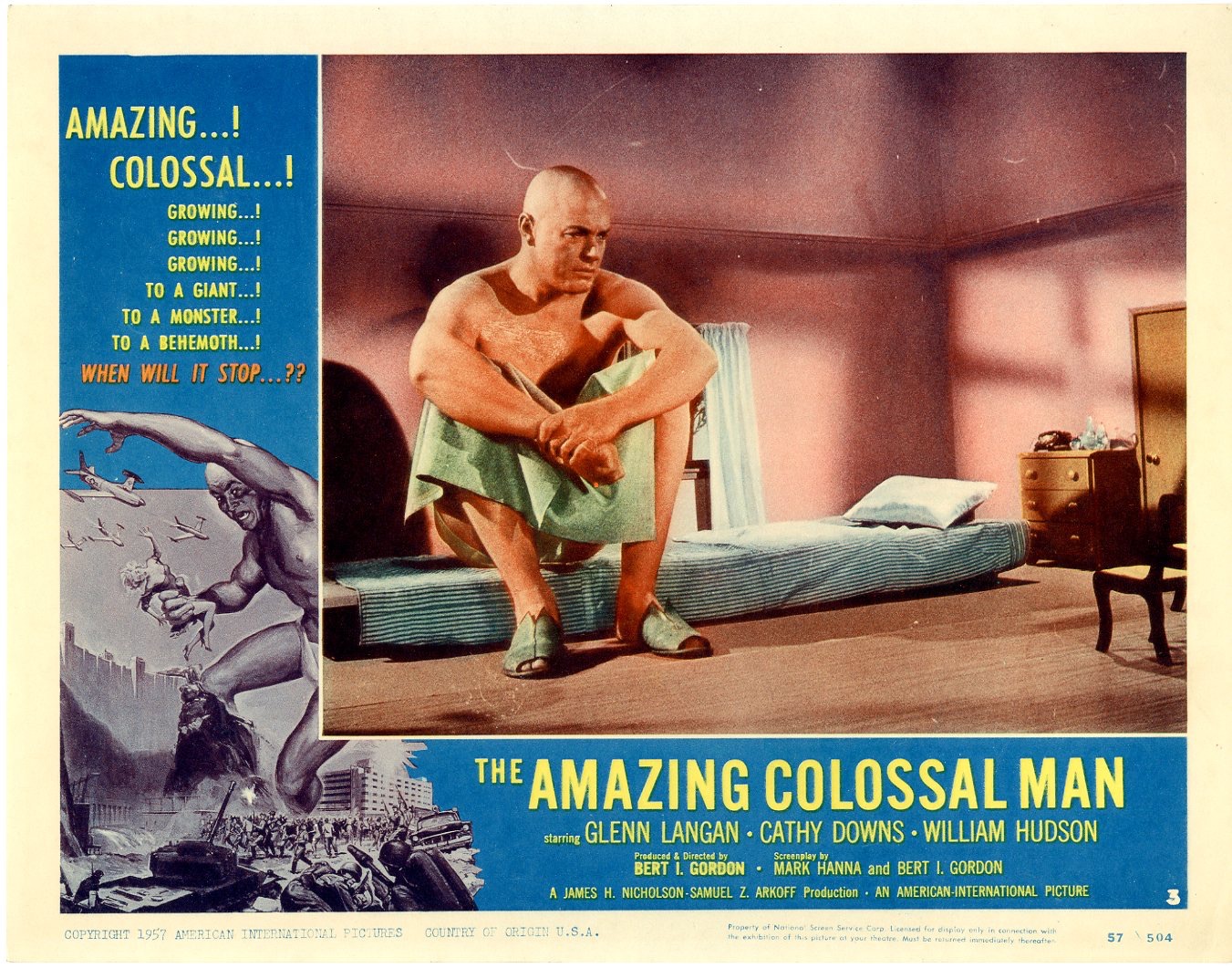 Amazing Colossal Man    8 Lobby Card Set  1957 - 444