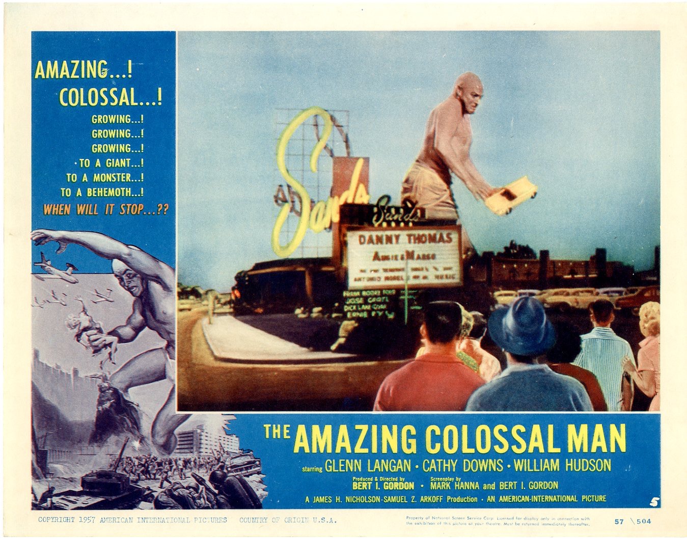 Amazing Colossal Man    8 Lobby Card Set  1957 - 446