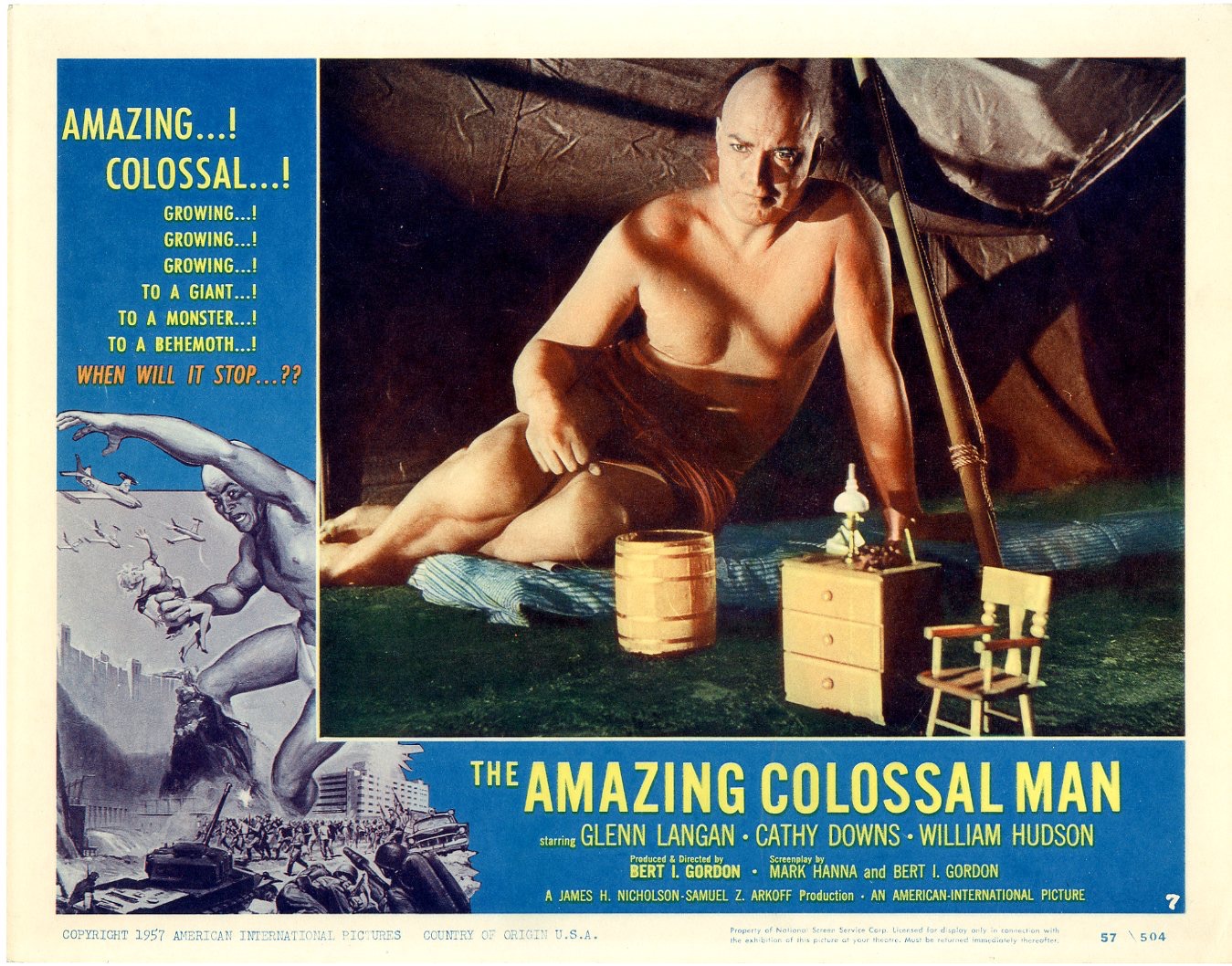 Amazing Colossal Man    8 Lobby Card Set  1957 - 448