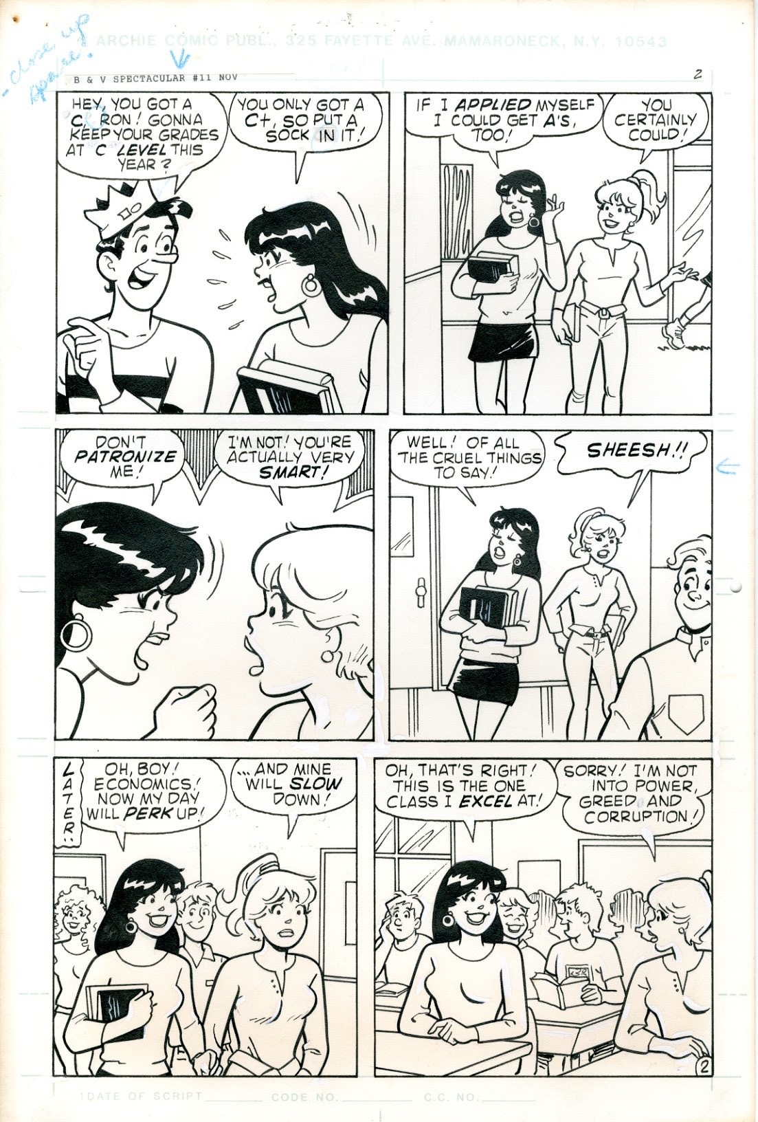 Betty &amp; Veronica Spectacular 5 Page Story - 3617