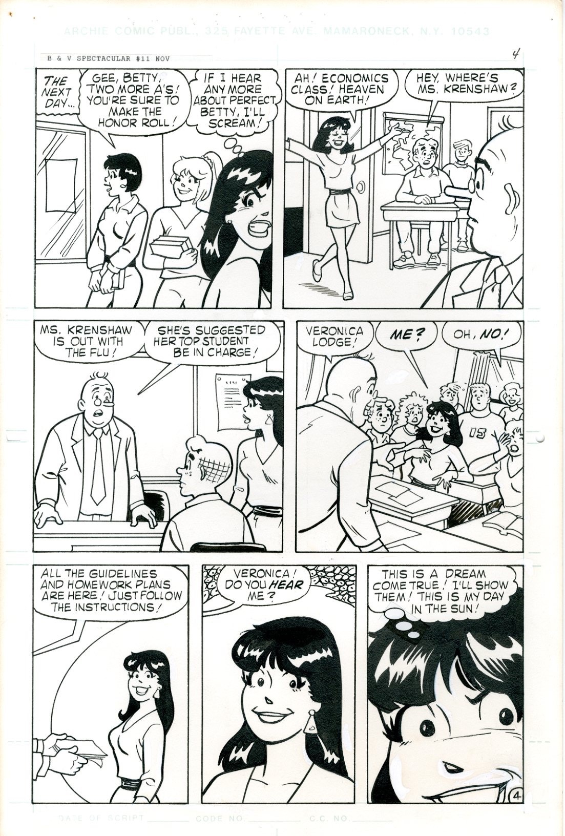 Betty &amp; Veronica Spectacular 5 Page Story - 3619