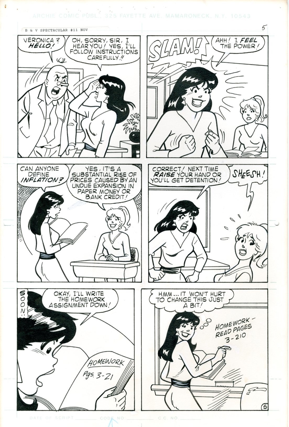 Betty &amp; Veronica Spectacular 5 Page Story - 3620