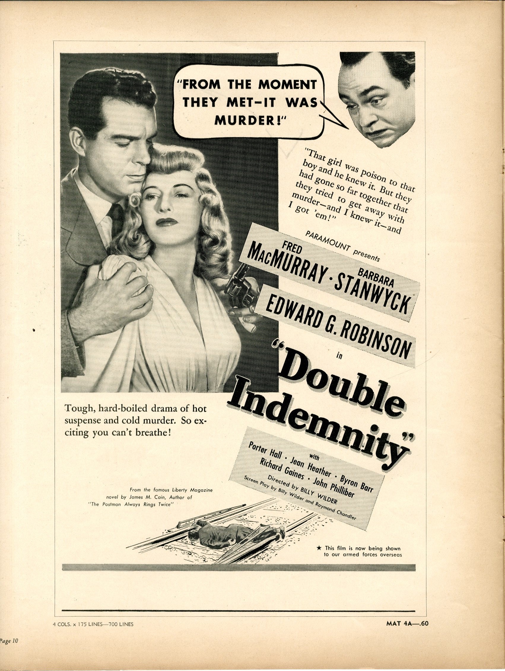 Double Indemnity 1944 / Issue #1 | Sold Details | Four Color Comics