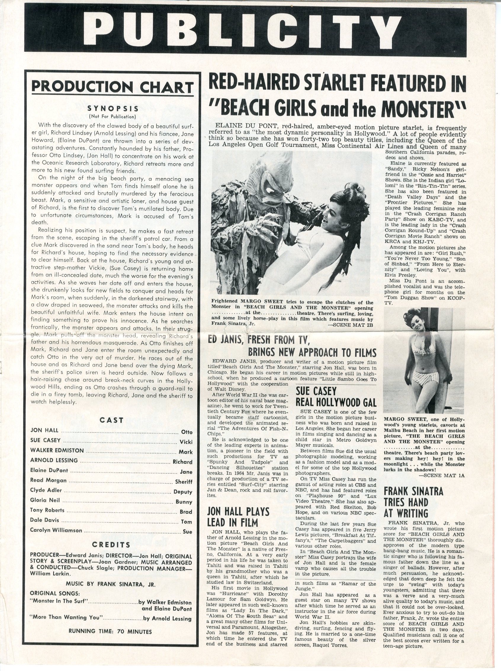Beach Girls And The Monster 1965 - 15319